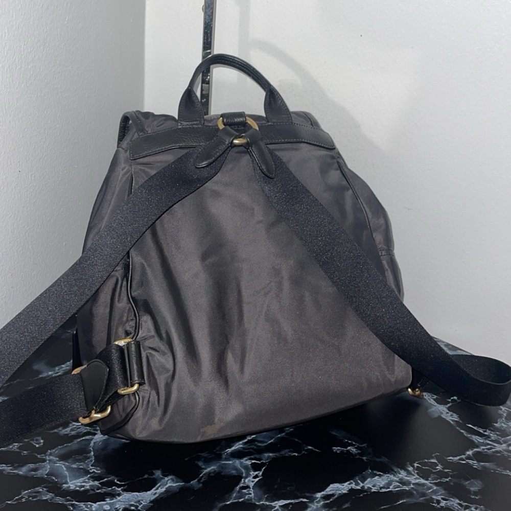 COACH Cargo Backpack Vintage Rose Print Interior Nylon & Leather Black AUTHENTIC - Picture 11 of 16